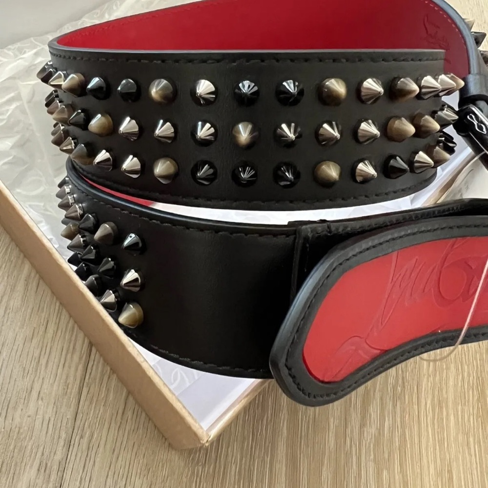 Christian Loboutin New men’s spike leather belt